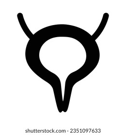 Human Internal Organ Bladder icon isolated on white background. Vector Icon for Medical apps and web.