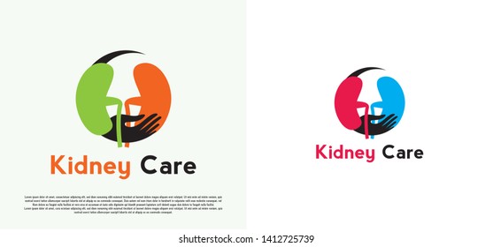 human internal organ kidney logo design. healthcare and medical icon.vector illustration element