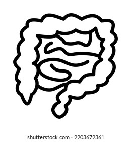 Icono de línea plana de órganos internos humanos. Símbolos anatómicos. Máscara de signo de contorno para concepto móvil y diseño web, tienda.