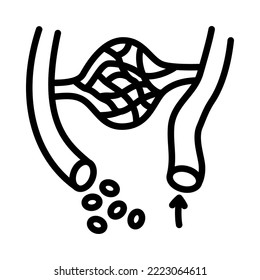Human internal organs flat line icon. Anatomy symbols. Outline sign mascara for mobile concept and web design, store.