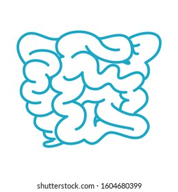 Human internal organs icon illustration Small intestine