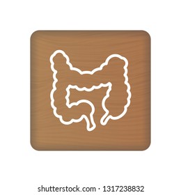 Human Intestine Icon. An Internal Organ Vector.