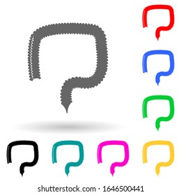 the human intestine multi color style icon. Simple glyph, flat vector of human parts icons for ui and ux, website or mobile application