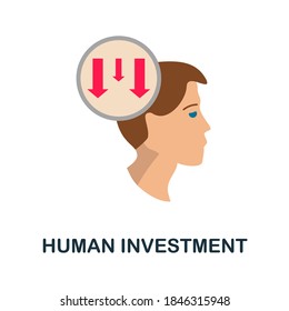 Icono de Inversión Humana. Elemento simple de la colección de pensamiento crítico. Icono de Inversión Humana Creativa para diseño web, plantillas, infografías y más