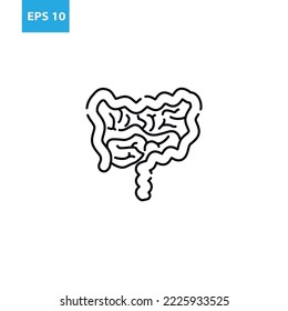 Human itestine icon Vector illustration