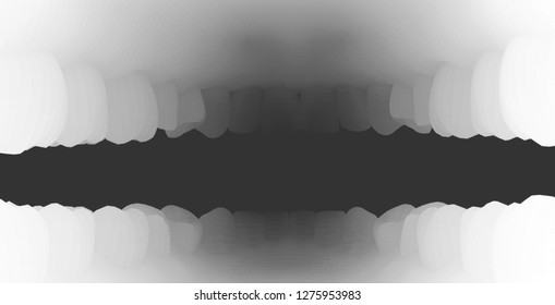 human jaw. 3d vector layout. medicine and health