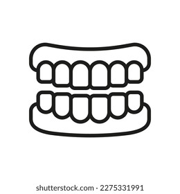 Premium Vector  Abstract black simple line people human smile open mouth  with teeth doodle outline element vector