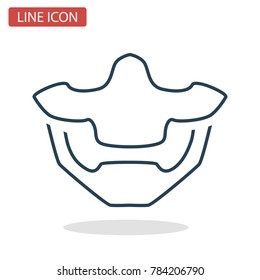 Human jaw line icon for web and mobile design