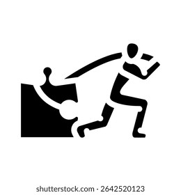 vetor de ícone de símbolo de quebra- cabeça humano. símbolo isolado ilustração
