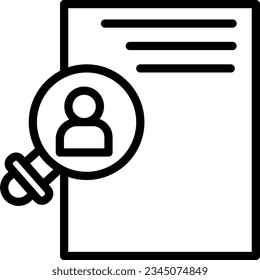 Human Job Recruitment Outline Icon