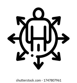 human job search icon vector.  isolated contour symbol illustration