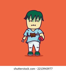 Human Kid without hands halloween vector design