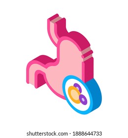 menschliches Nierensymbol, Vektorgrafik. isometrisches menschliches Nierenzeichen. farbige einzelne Symbolillustration