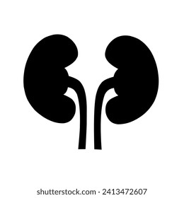 human kidney icon vector on white background