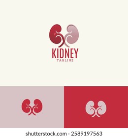 Human kidney logo design template