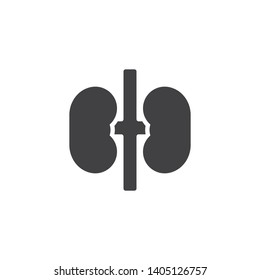 Human kidney vector icon. filled flat sign for mobile concept and web design. Kidney organ glyph icon. Symbol, logo illustration. Vector graphics