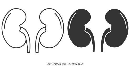 Human kidneys anatomy icon. Vector illustration. Eps 10.