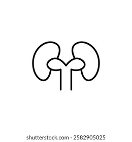 Human kidneys icon Flat fill set collection