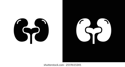 Symbol für menschliche Nieren, lineares Logo einzeln