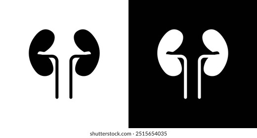 Icono de riñones humanos logo set Vector