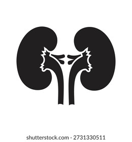 Human kidneys icon vector illustration showing internal organ pair urinary system anatomy health care medical biological concept isolated white background design element