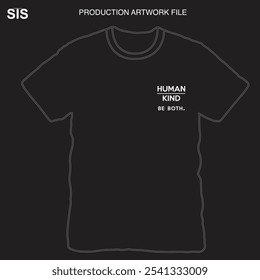 HUMAN KIND t-shirt design impressão vetor arte