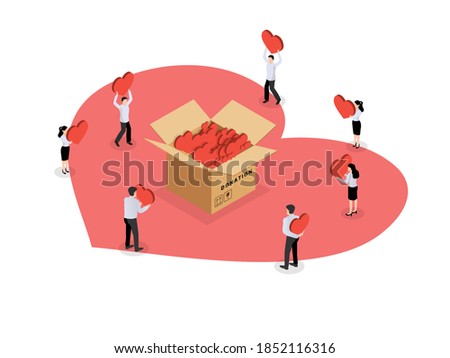 Similar – Image, Stock Photo Anonymous person with heart shaped snowball in winter day