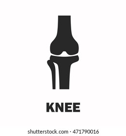 Human knee black icon