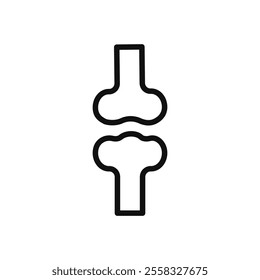 Human knee bone joint icon Symbol mark in Outline style