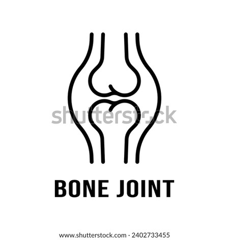 Human Knee Bone Joint Line Icon. Anatomy Leg Skeleton Linear Pictogram. Arthritis, Osteoporosis Illness of Bone Joint Outline Icon. Orthopedic Health. Editable Stroke. Isolated Vector Illustration.