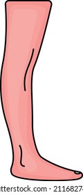 Human Knee And Foot Leg Side View Concept Vector color Icon Design, Organ System Symbol, Human Anatomy Sign, Human Body Parts Stock illustration