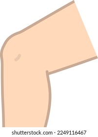 Menschliches Knie, einzelne Vektorgrafik.