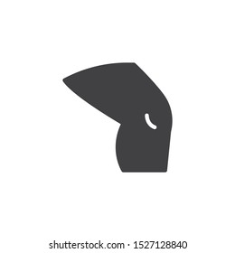 Human knee vector icon. filled flat sign for mobile concept and web design. Body part glyph icon. Symbol, logo illustration. Vector graphics