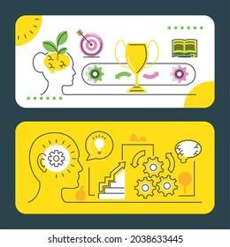 human knowledge and success banners