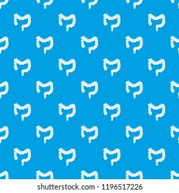 Human large intestine pattern vector seamless blue repeat for any use