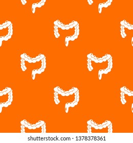 Human large intestine pattern vector orange for any web design best