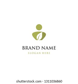 Human Leaf Care Nature Abstract Creative Business Ecology Logo