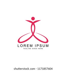 human leaf logo template