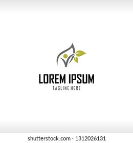 Human Leaf Nature Abstract Creative Business Ecology Logo