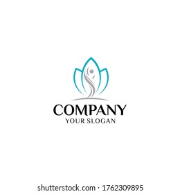 Mensch mit Logo für die Blätter des Spa-Logos