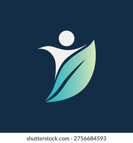 Human Leaf Wellness Lifestyle Logo