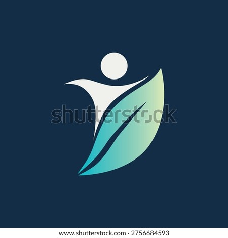 Human Leaf Wellness Lifestyle Logo