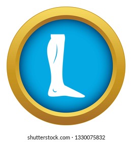 Human leg icon blue vector isolated on white background for any design