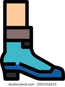 Human leg in icon design 