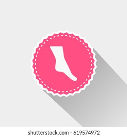 human leg icon with long shadow