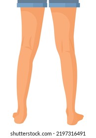 human legs back, Vector illustration for advertising, medical (health care) publications, animation