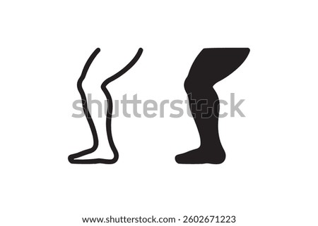 Human legs icon in outline and solid style Vector