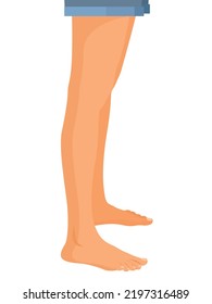 Profil der menschlichen Beine, Vektorgrafik für die Werbung, Veröffentlichungen im Gesundheitswesen, Animation