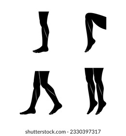 Diseño vectorial de ilustraciones para piernas humanas