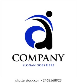 logotipo humano y letra A